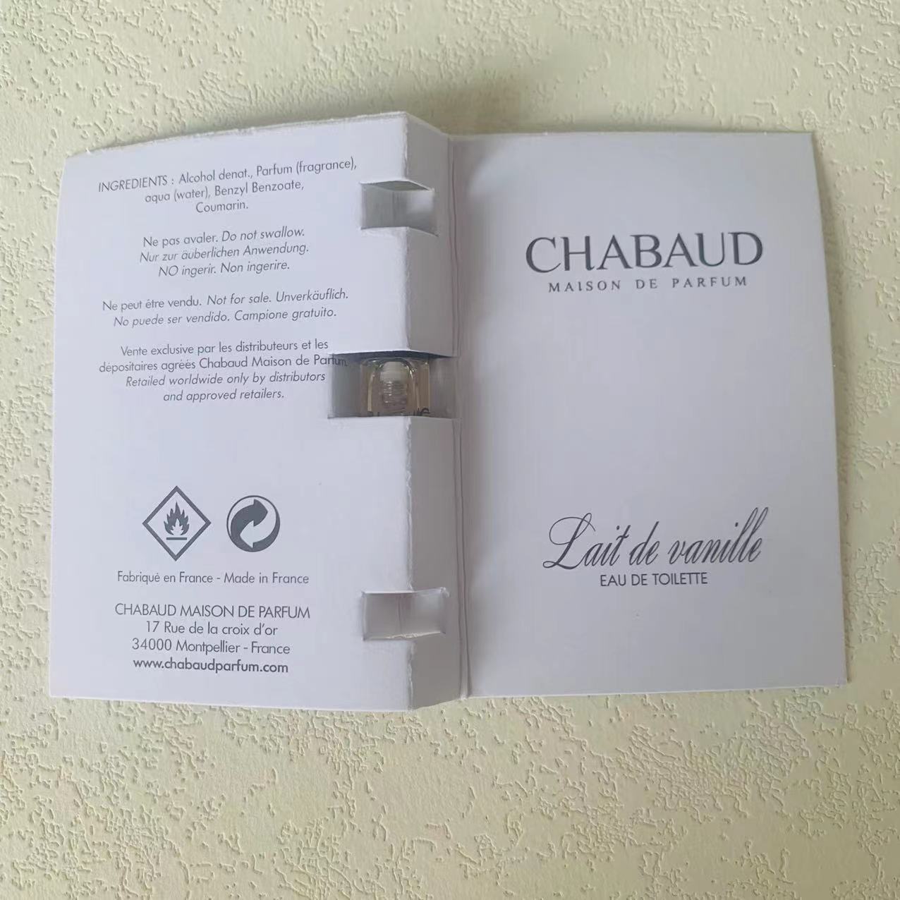 Chabaud Maison de Parfum Lait de Vanille 1.5ml 3