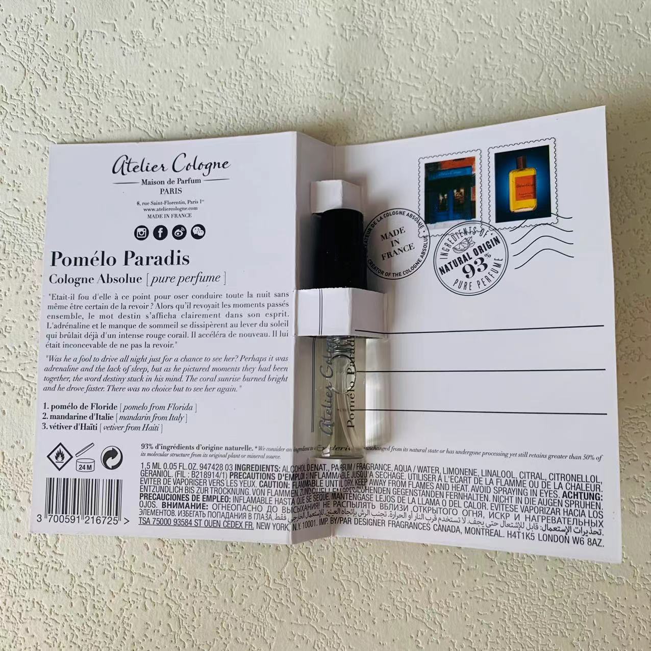 Atelier Cologne Pomelo Paradis 1.5ml 2