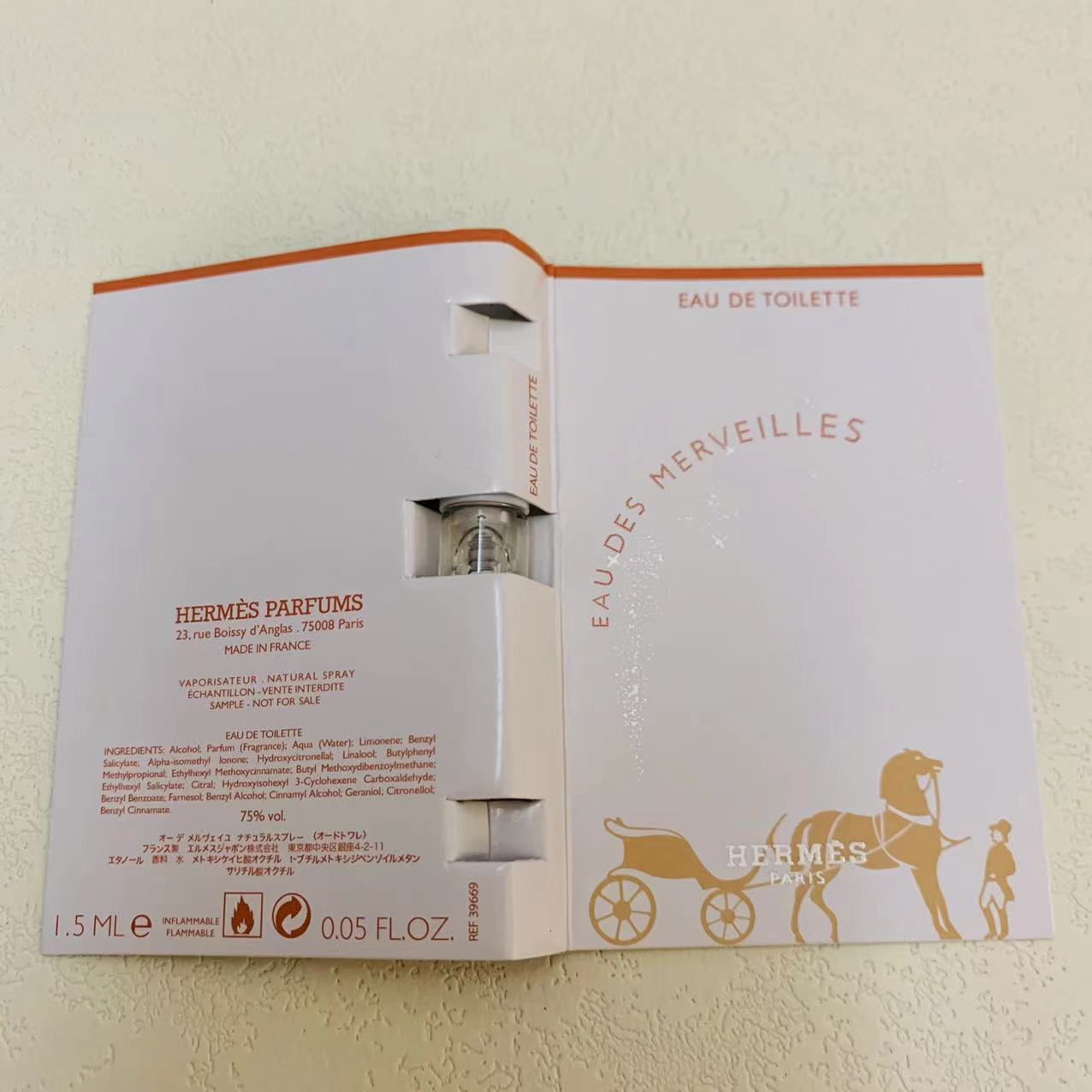Hermes Eau des Merveilles 1.5ml 3