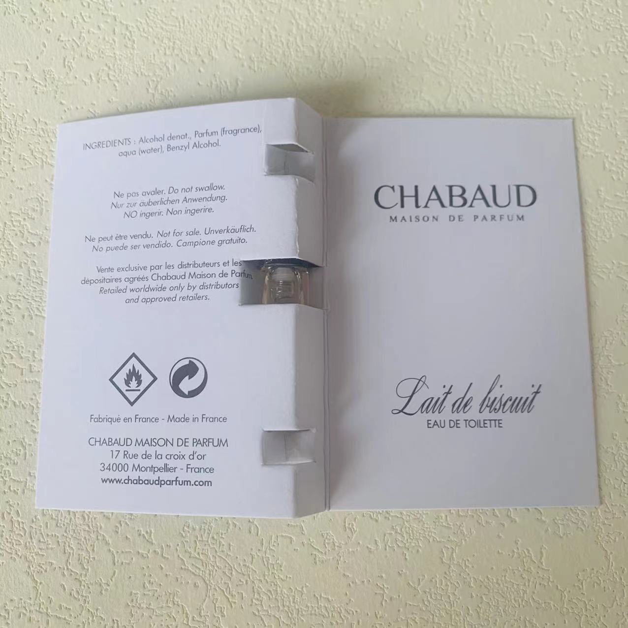 Chabaud Maison de Parfum Lait de Biscuit 1.5ml 3