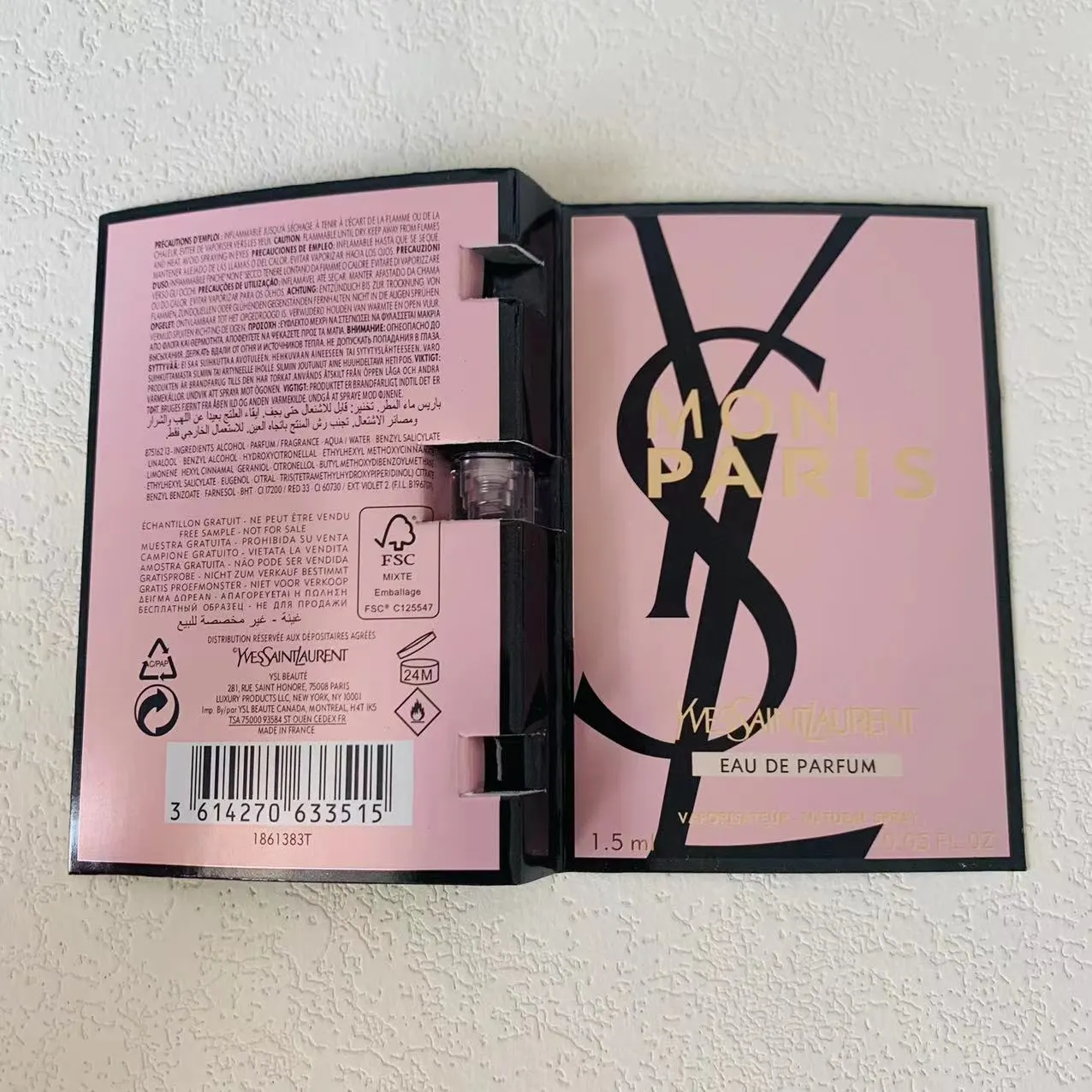 YSL Yves Saint Laurent Mon Paris 1.5ml 3